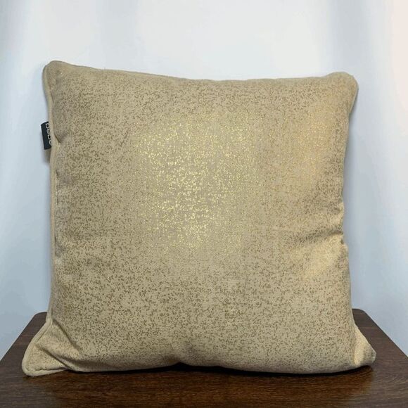Bebe Gold Metallic Linen 18x18" Pillow - Picture 1 of 4